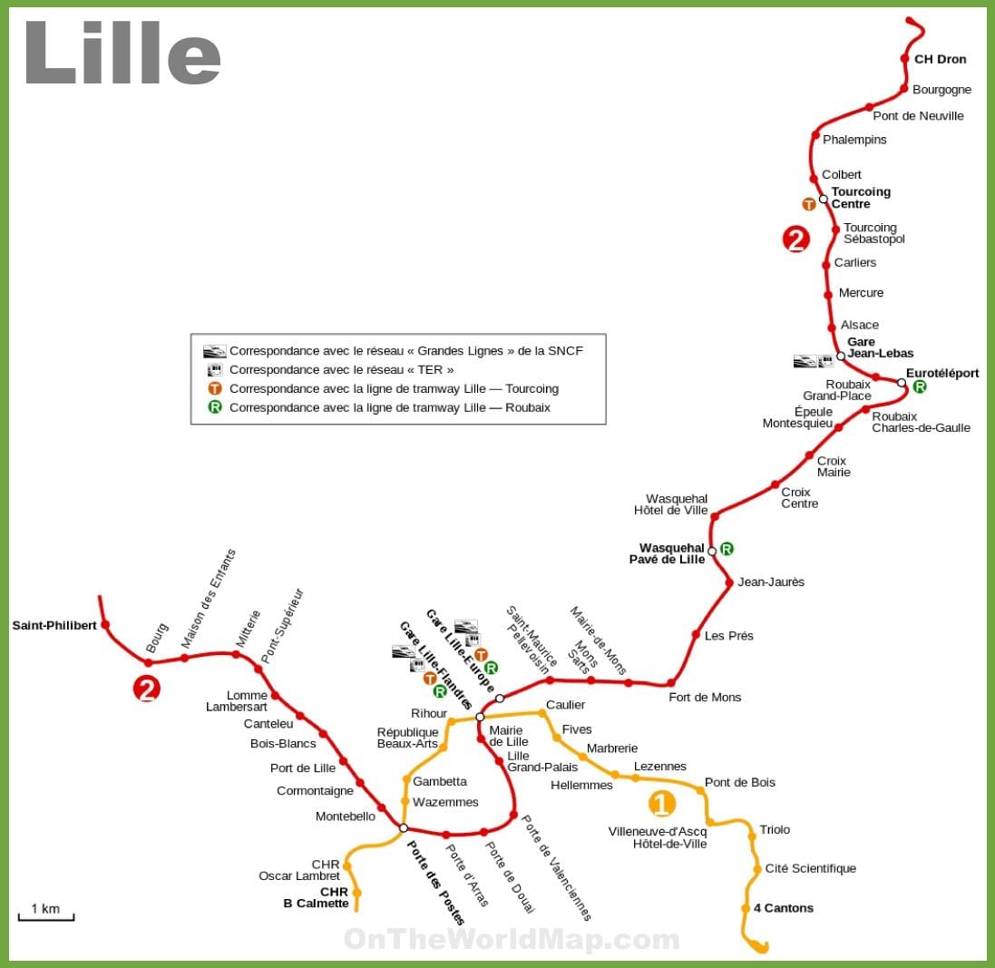 Lil, mapa metroa